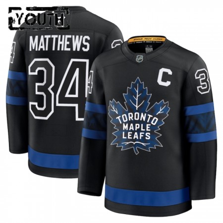 Maillot de Hockey Toronto Maple Leafs Fanatics Premium Auston Matthews 2024-25 Noir Troisième - Enfant